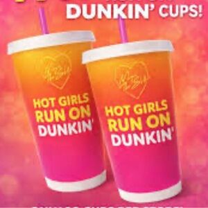 Hot Girls Run on Dunkin Cup